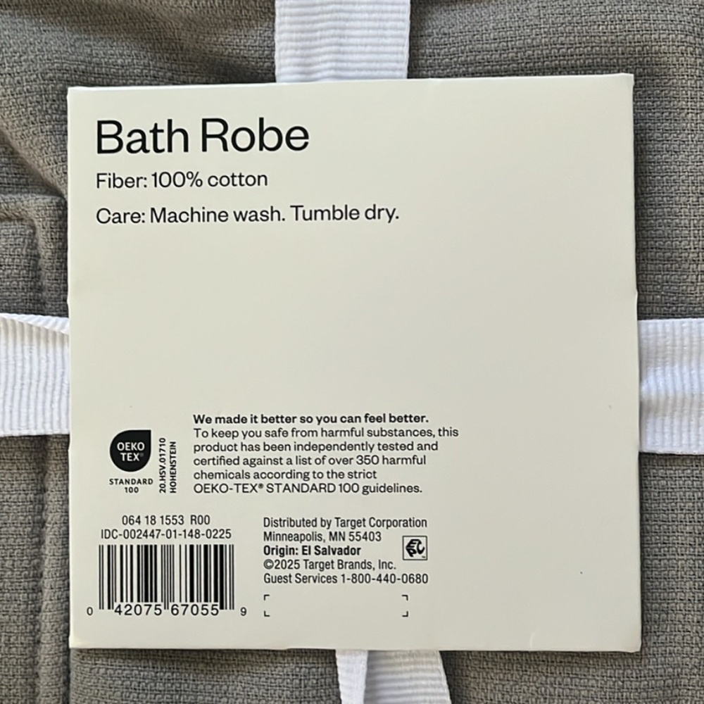 ROOM ESSENTIALS ROBE 100% COTTON. Sz S/M-Super comfy. - Picture 3 of 3